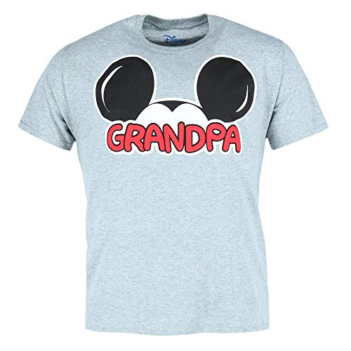 T-shirt Mickey Mouse Grandpa gris, le cadeau idéal pour la fête des grands-pères