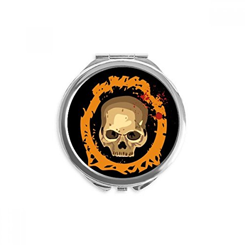 Miroir rond crâne pour vos retouches maquillage d'Halloween
