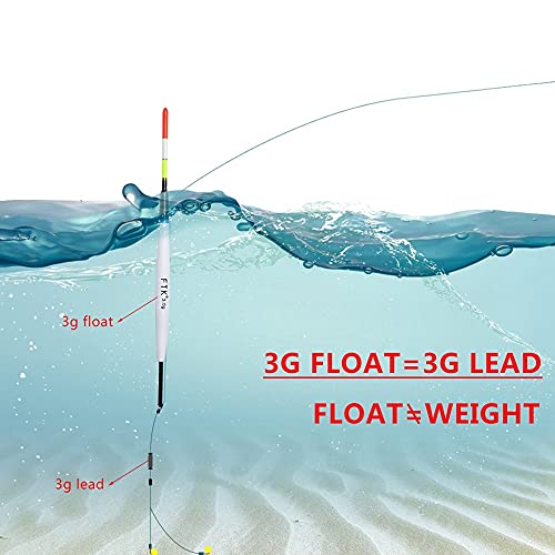 Pêche bouée balsa 3g flotteur vertical carpe accessoire 5pcs - 7