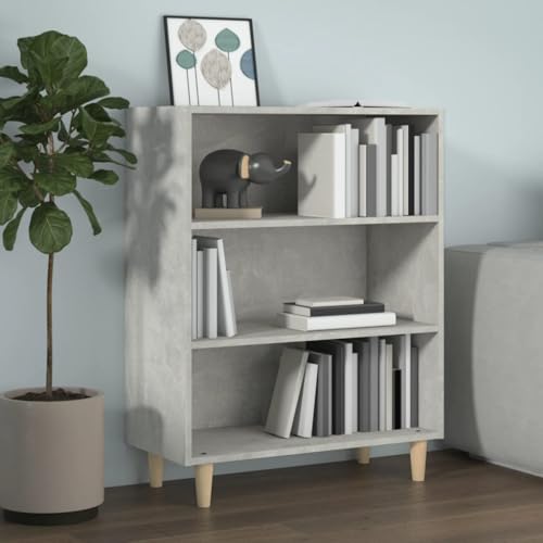 NAVIYERA Armario auxiliar estrecho para dormitorio, aparador, color gris hormigón, 69,5 x 32,5 x 90 cm, material de madera, para pasillo, salón