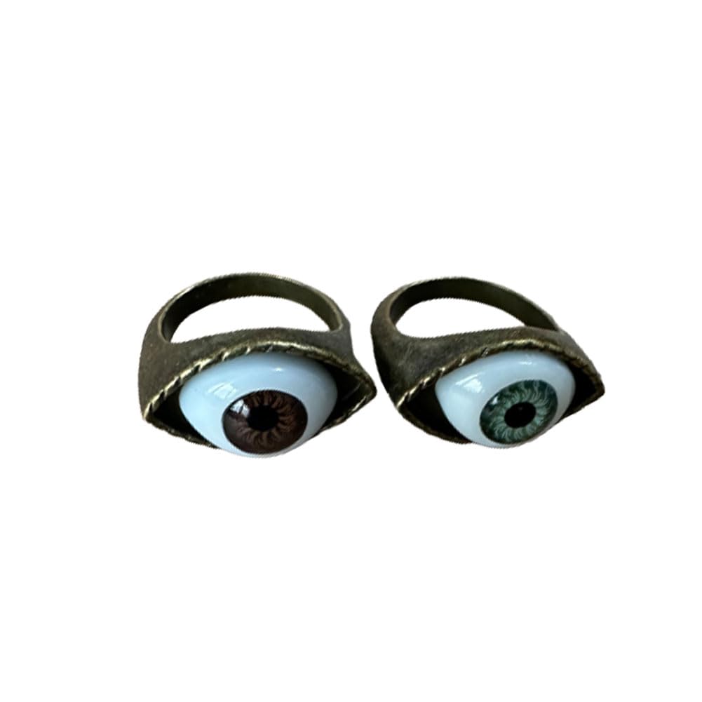 Evil Eye Rings Gold Soul Eye Rings Vintage Blue Evil Eyes Rings for Women Girl Friends Band Ring Jewelry Amulet
