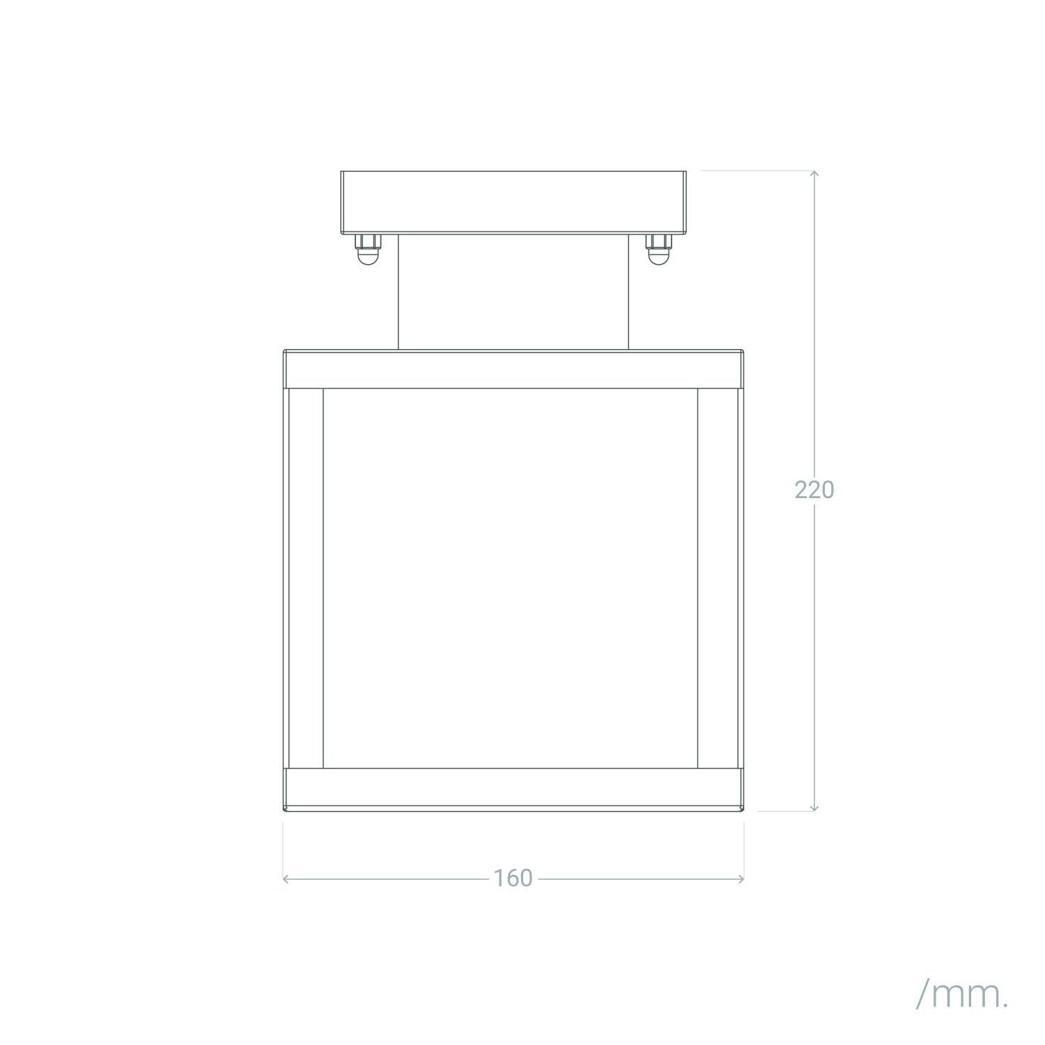 LEDKIA LIGHTING Applique da Soffitto per Esterni Alluminio Theia Nero E27