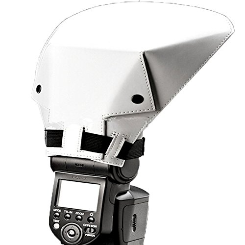 ADAPTOUT Réflecteur Pour Flash Cobra Argent/Blanc - Compatible Nikon, Canon, Sony Et Autres Marques