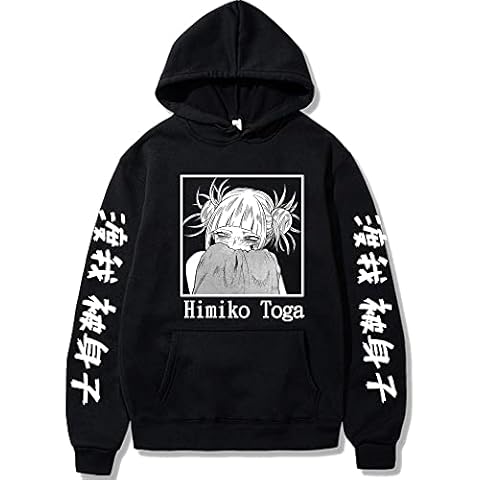 Sybnwnwm My Hero Academia Hoodie Sweatshirts Himiko Toga Cosplay Jacket Pullovers Sportswear Hoodies For Girls Black Cover