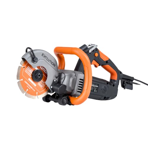 Image of Evolution R6DCT 6-Inch Electric Concrete Saw | Dual-sided water suppression | 1600W motor | 2-inch cut depth | Endurance diamond blade | Porcelain-ready with specialized blade | Active load indicator