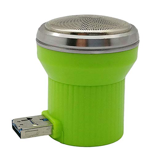 Mini-Rasiermesser USB-Handy Multifunktions tragbare elektrische Herrenrasierer für Reiserasierer (grün)
