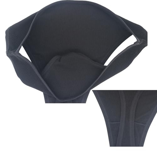 Image of High Waisted Cotton Thongs Underwear For Women Breathable Sport Athletics Panties High Rise Plus Size Multipack