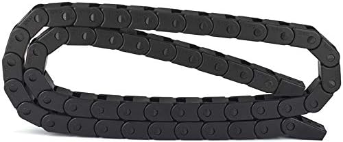 TUZUK Plastic Flexible Nested Semi Colsed Cable Drag Chain 10mm x 15mm Wire Cable Carrier Twist Chains for 3D Printer Parts CNC 3D Mini Electrical Machines Router Mill, 1M