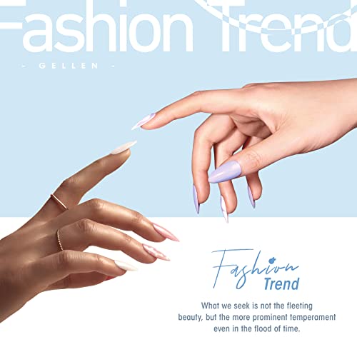 Gellen Gel Nail Polish Kit With Uv Light Starter Kit Professional, 10 Colors Blue Grays Pastel Gel Polish Kit, 24W Nail Dryer&Base Top Coat, All-In-One Manicure Gift Set, Salon/Home Diy Nail Art Tools #TOP4