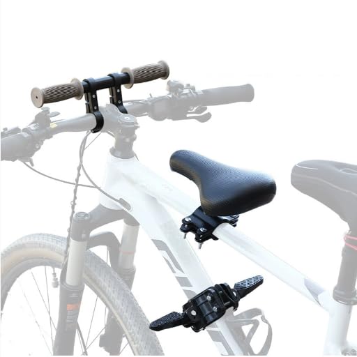 Siege Velo Enfant, Porte Bebe Velo, Selle Velo Enfant, Siège Vélo Enfant Avant, Siège De Vélo Monté à L'avant Pour Avant Enfants Avec Guidon, Compatible Avec Tous...