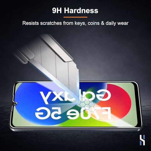 Image of Tempered Glass for Samsung Galaxy M17E | F70E | M07 | A07 | F07 (6.7 Inch) Military Grade 9H Screen Guard, Anti-Scratch, Shatterproof, Edge-to-Edge Full Coverage - Black Border