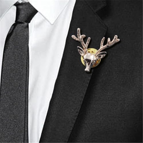 Image of Lapel Pin for Men, Tie Pins for Men, Mens Tie Tacks, Mens Suit Lapel Pins for Wedding, Gold Lapel Pins for Suits Hats Scarfs, Silver Hat Pins for Women, Brooch for Women, Tie Shirt Jewelry Accessories