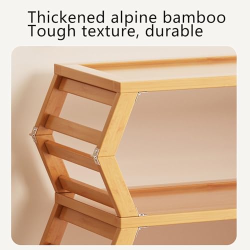Étagère à chaussures en bambou 49x22,5x88 cm pour petits espaces - 6