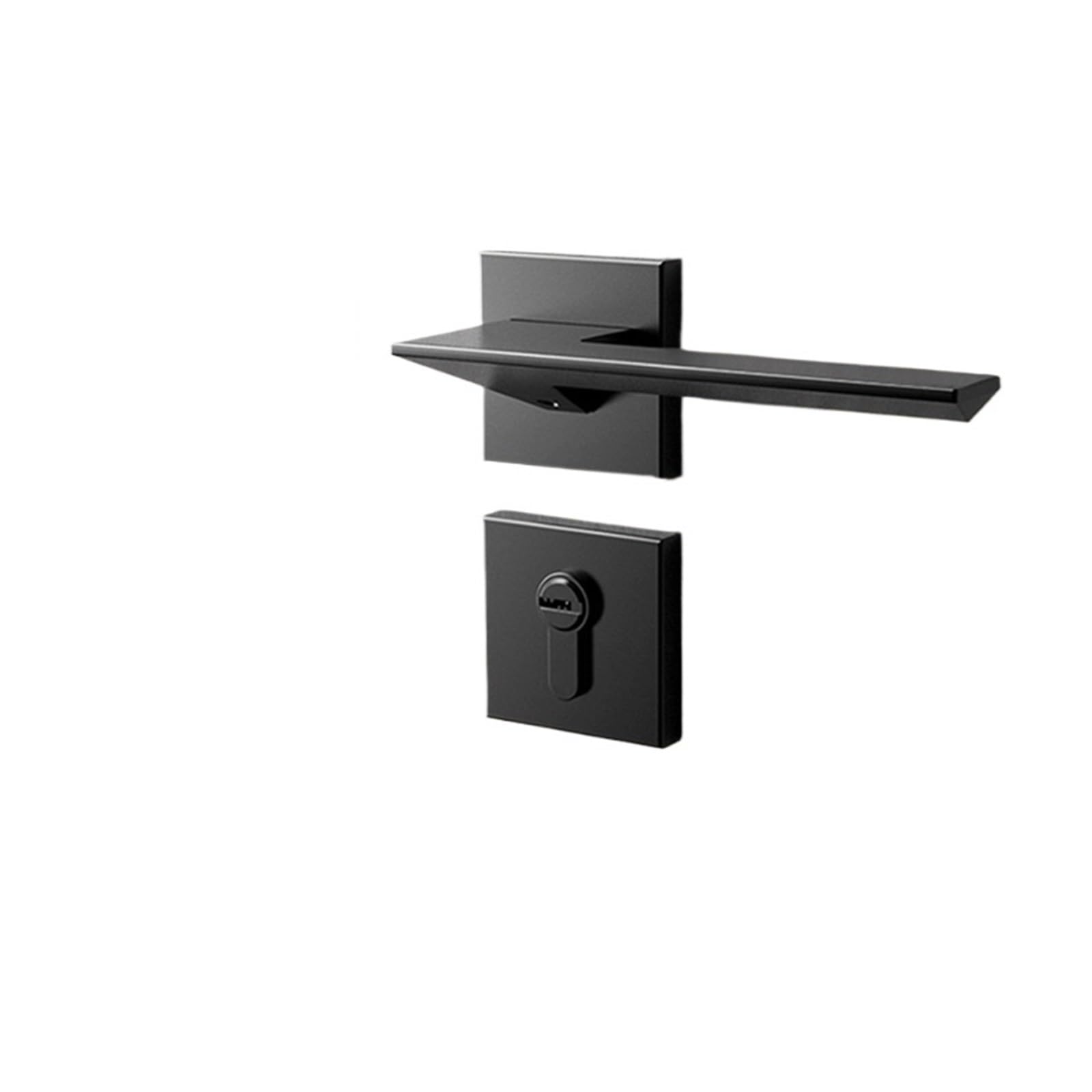 NYRXRYTCA Indoor Door Lock Black Simple Silent Wooden Door Handle Lock Magnetic zinc Alloy Split Bedroom Lock(Yahei 58 mechanical)