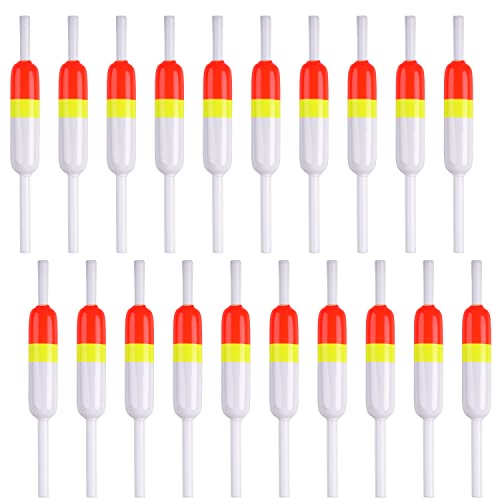 Slip Bobbers Fishing Floats and Bobbers - Wood Slip Bobbers Spring Oval Stick Slip Floats for Crappie Catfish Trout Fishing Bobbers 10/20PCS (2.44