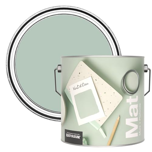 Rust-Oleum Peinture Mate Murs et Plafonds Verte - Vert d'Eau 2,5L
