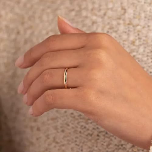 Aliança Avulsa 2mm Ouro 24k Fina Classica Banhada Aço com Tungstenio Anatomica Casamento Compromisso