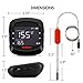 Tenergy Solis Digital Meat Thermometer, APP Controlled Wireless Bluetooth Smart BBQ Thermometer w/ 2 Stainless Steel Probes, Large LCD Display, & Carrying Case, Cooking Thermometer for Grill & Smoker