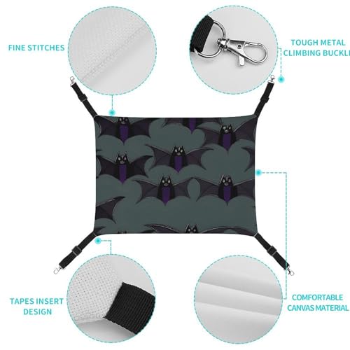 Hamac pour chat doux et respirant motif chauve-souris pour des siestes