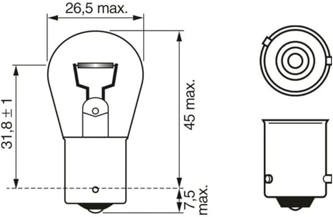 Bosch PY21W Pure Light 12v 21watt AMBER