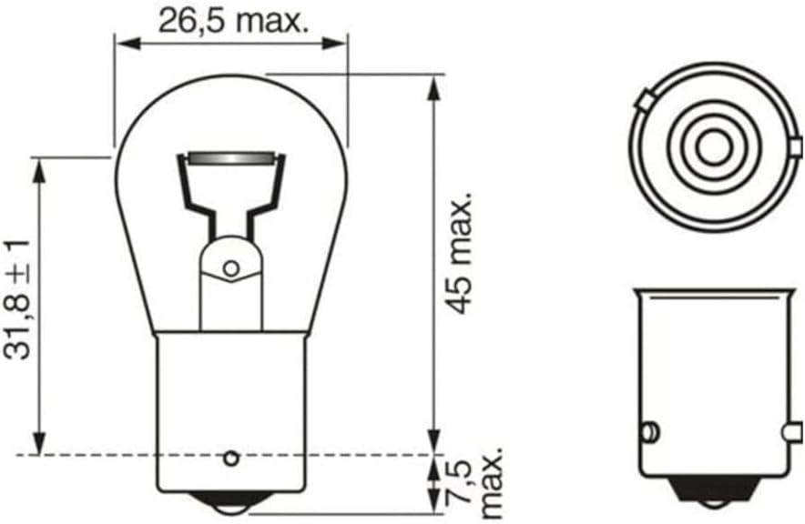 Bosch PY21W Pure Light 12v 21watt AMBER