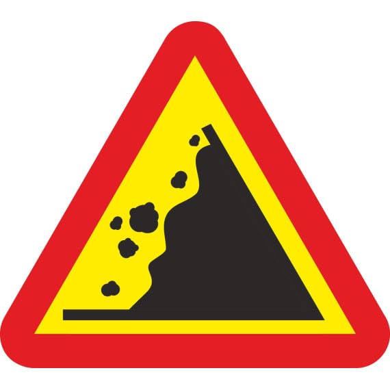 Panneau de signalisation décollement latéral 500 mm métallique de sécurité routière