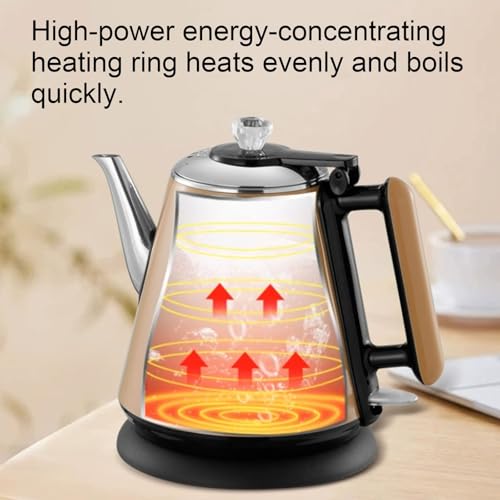 Tetera eléctrica de acero inoxidable verde 1.2L miniatura 4
