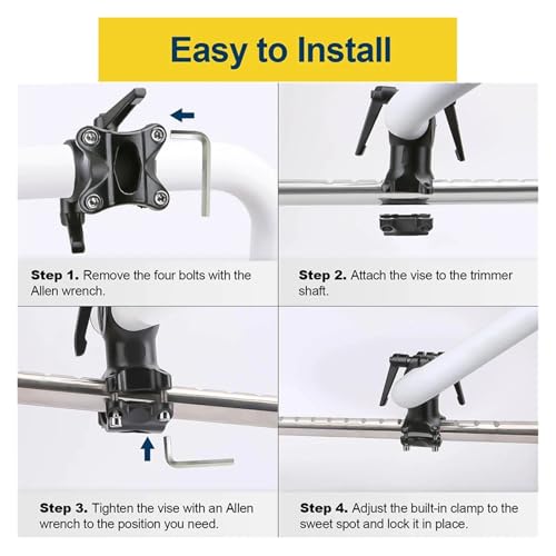 Mango de recortadora con agarre ergonómico para la espalda y extensión de hilo 7