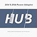 Powered USB Hub 10Gbps, intpw 9-Port USB 3.2 Hub, USB C Hub with USB A/USB C 3.2, 4 USB 3.0, 2 PD 45W Charging Ports, 65W Power Adapter and 3.3FT Cable, Aluminum USB Hub for Laptop, iPhone 17/16/15，PC