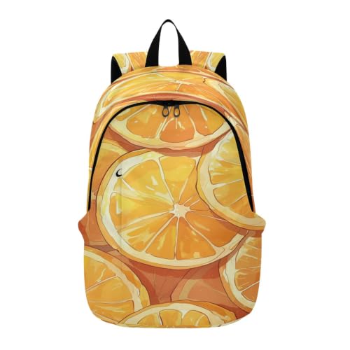 Sac à dos ordinateur portable orange fruit art de la bande dessinée sac de voyage