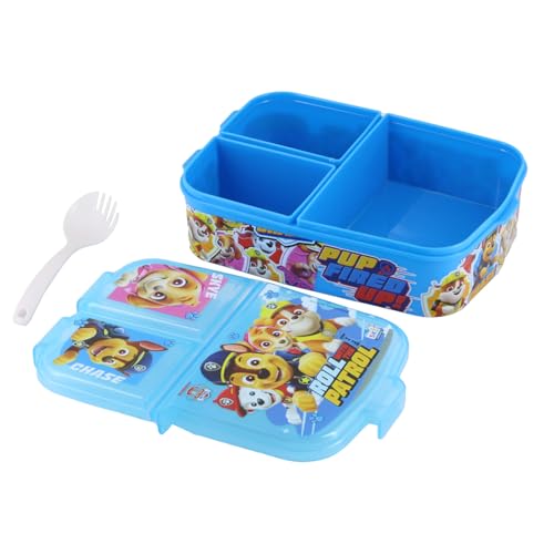 Image of SKi Homeware Trio 3 Compartment Bento Lunch /Snack Box For Your Kids' School, Picnic, Sports - For Return Gifts Or Party Favours- Paw Patrol