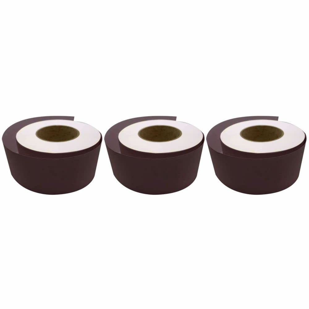 3 Ace Crafts (Pack of 3) Straight Edge Poster Paper Border Roll- (48mm x 50 Meters) - (Chocolate Brown) School/Office, Classroom Decoration, Fade Resistant Paper, Black Board Border Display Rolls