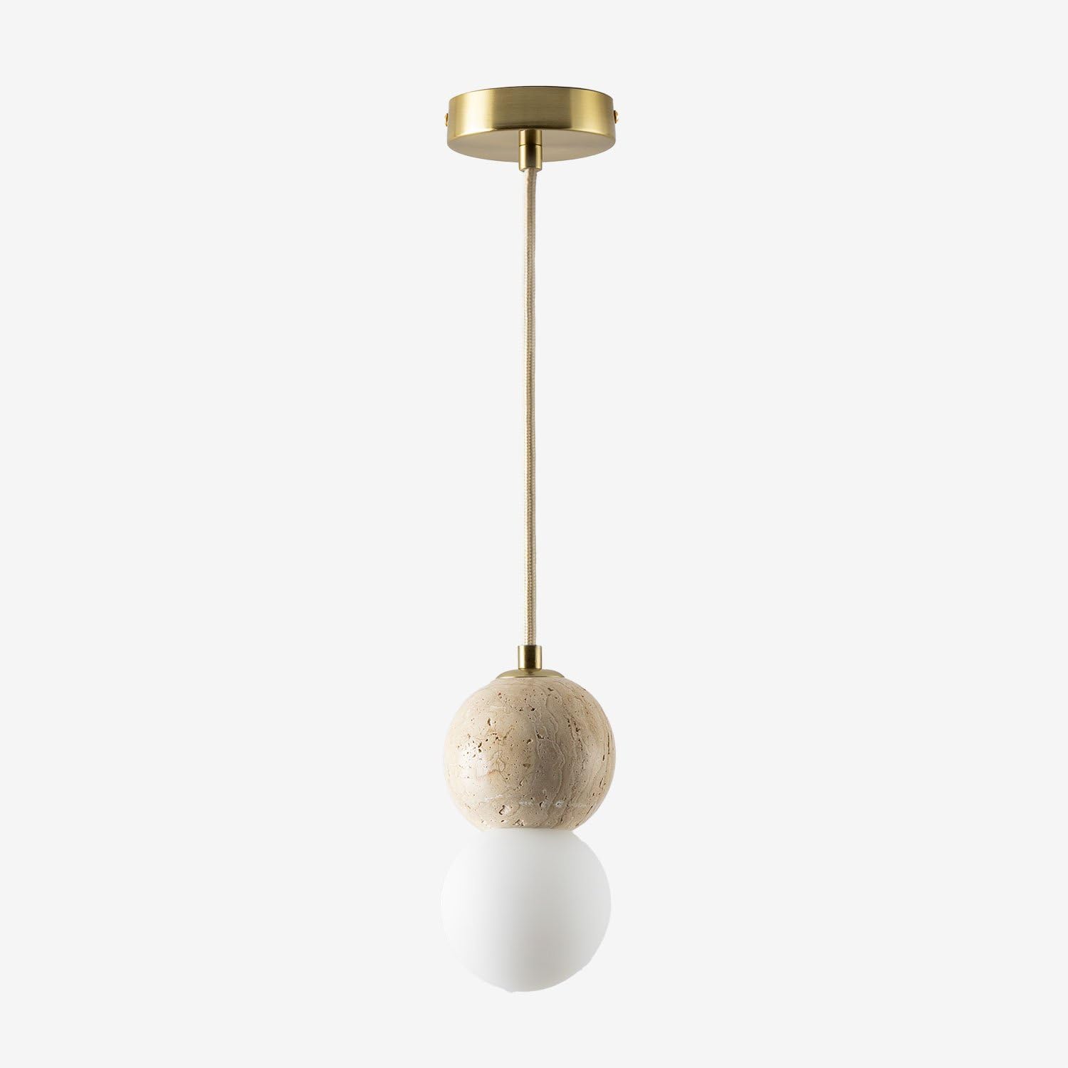SKLUM Plafonnier Boule de Cristal en travertin Davise