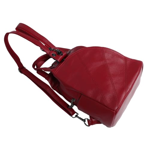 Sac à dos femme cuir synthétique souple grand volume poches WOONEKY