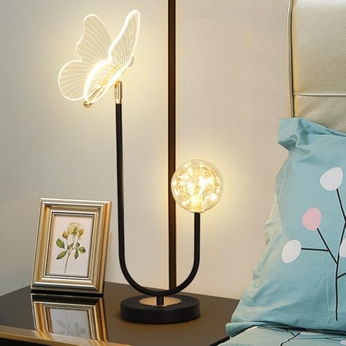 Lampe de chevet papillon à intensité variable multicolore pour salon moderne - 3