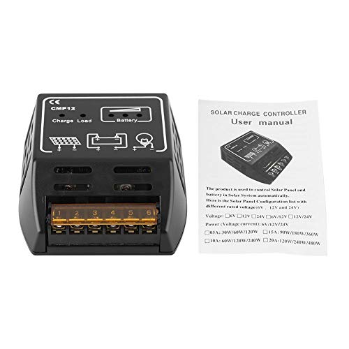 Contrôleur de Charge Solaire, Régulateur de charge solaire régulateur photovoltaïque intelligent de contrôleur Régulateur Batterie Panneau Solaire Protection Sûre Contrôleur de charge solaire