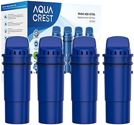 AQUA CREST NSF Certified Filter, Replacement for Pur®, Pur® Plus Pitcher Water Filter, CRF950Z, PPF951K™, PPF900Z™, DS1811Z, PPT711, PPT111, CR-1100C and All Pur® Pitchers and Dispensers, 4 Packs