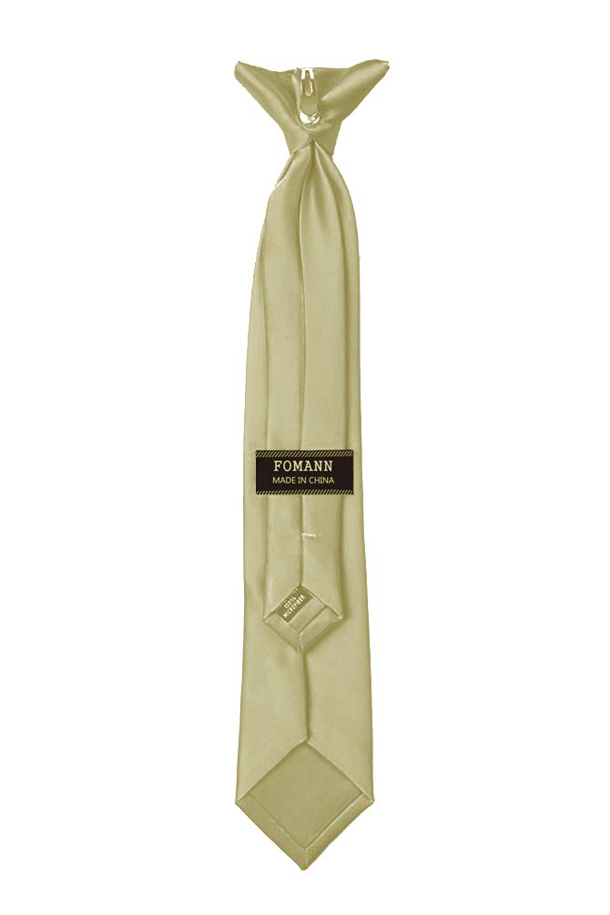 FOMANN Mens Clip on Ties Solid Uniform Clip-on Neck Ties for Police and Security Pullaway Clip Ties