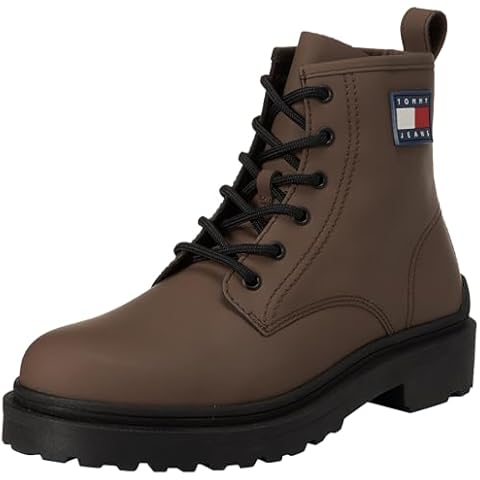 Tommy Jeans Men's Leather Lace Up Boot Cover