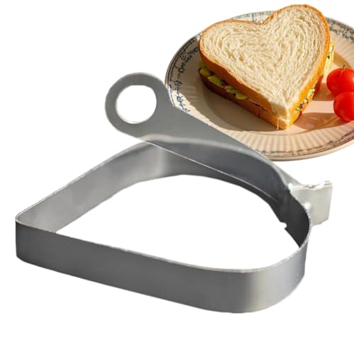fayarrd Molde para huevos, moldes para huevos de corazón de acero inoxidable con mango, para cocina, para desayuno, preparación de tortillas, hornear, freír, parrilla, sartén, crepúsculo, fruta