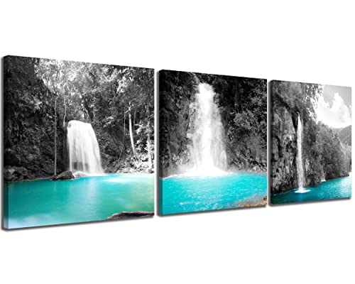 Nan Wind 3Pcs 12X12Inches Canvas Prints Beautiful Scenery Wall Art Mountain Waterfalls Pictures On Canvas Stretched And Framed Ready To Hang For Home Decor Landscape Poster Wall Decor #TOP20