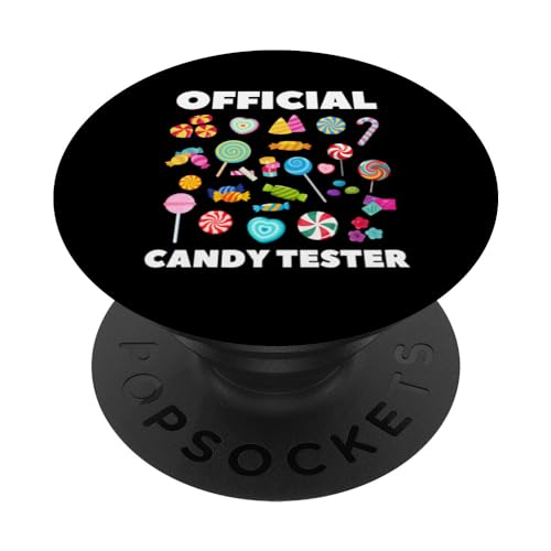 Golosinas oficial de Candy Tester Lollipop Sweets Lover Party Kids PopSockets PopGrip Intercambiable