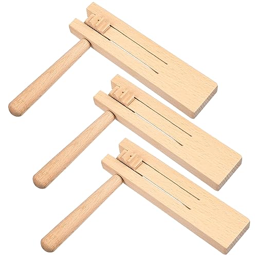 LRXIYODE Wooden Ratchet Sound Toys Matraca Rotating Noise Maker Musical Instruments for Children Early Education Percussion Play 3pcs