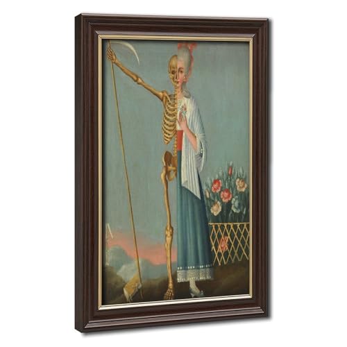 Toile vie et mort moitié femme 18e siècle pour décorer un bureau élégant