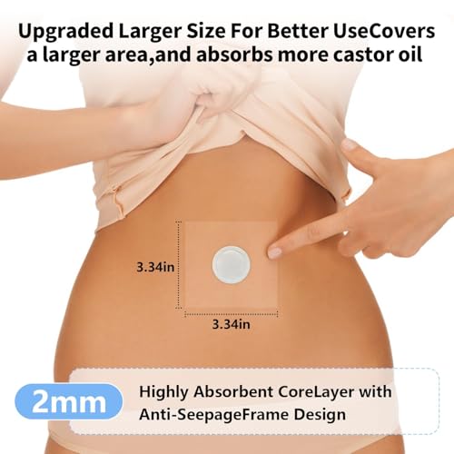120PCS Castor Oil Patches - Transparent PU Film for Belly Button Patch, Invisible & Leak-Proof Design, Self-Adhesive Disposable Stickers, No Wash Needed (Oil Not Included) — view 5