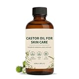 Rizinusöl, Rizinusöl Kaltgepresst Bio für Haut, Castor Oil Organic - Kaltgepresstes, Natürliches, Pflegt und Spendet Feuchtigkeit für Haare, Wimpern und Augenbrauen