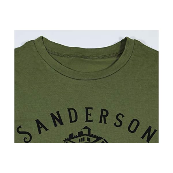 Women's Sanderson Witch Museum Letter Print T-ShirtCasual Short Sleeve O Neck Tees Shirts Top (X-Large, Green)