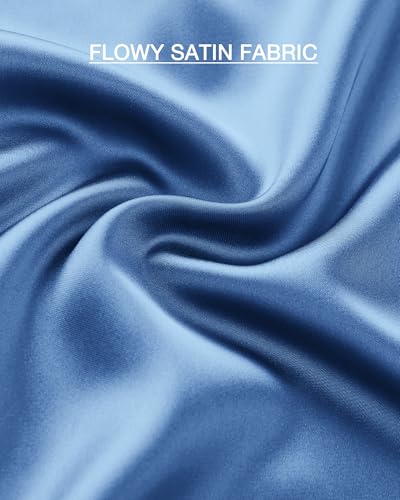 Image of BTFBM 2026 Summer Womens Skirts Silk Elegant High Waist Flowy Long Satin A-Line Midi Skirt Cocktail Wedding Party
