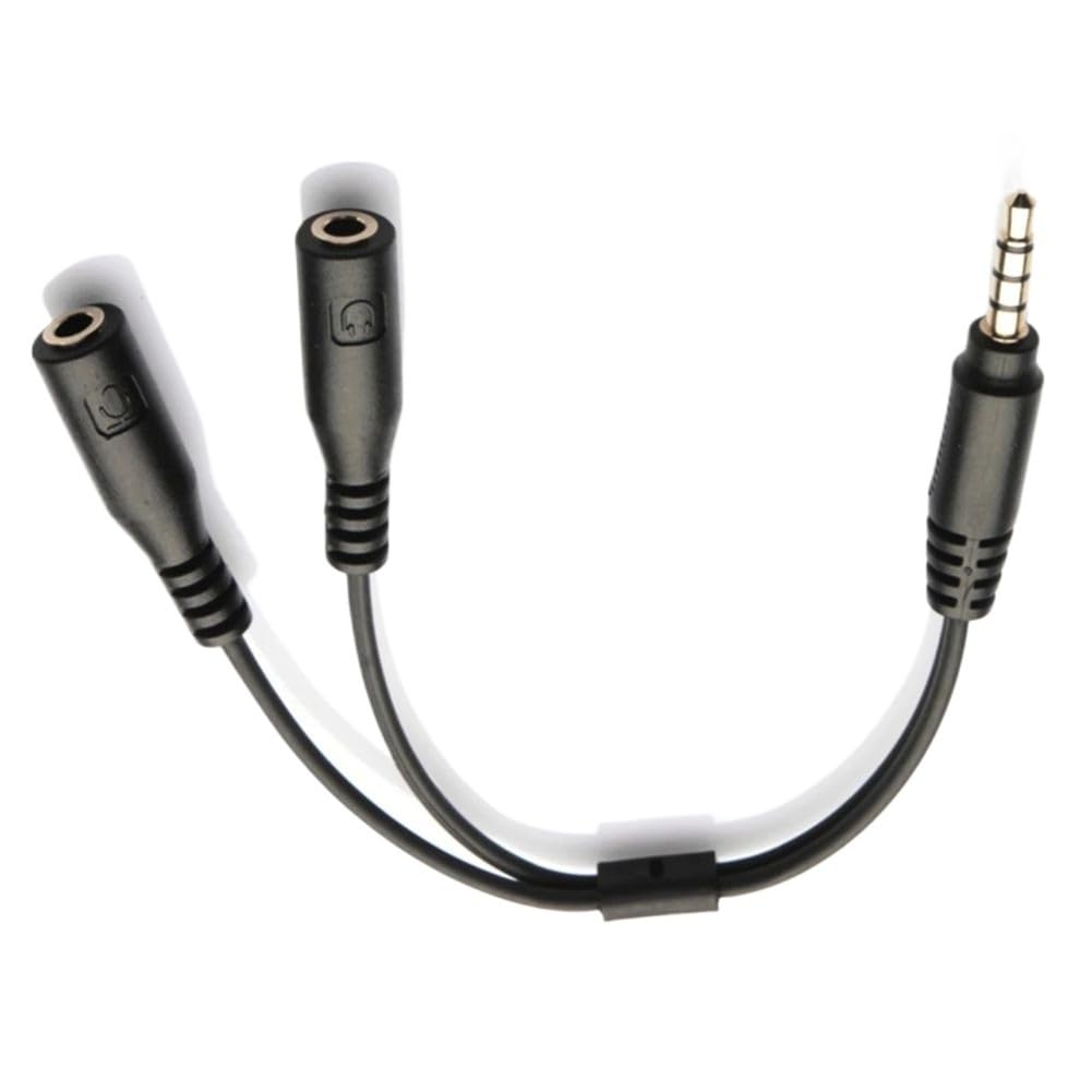 Cavo adattatore splitter per cuffie da 3,5 mm maschio a doppio TRS femmina, cavo di prolunga audio per cuffie Ja-ck (2 pezzi)