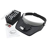 Auch für Brillenträger ist diese Stirnlupe bestens geeignet.